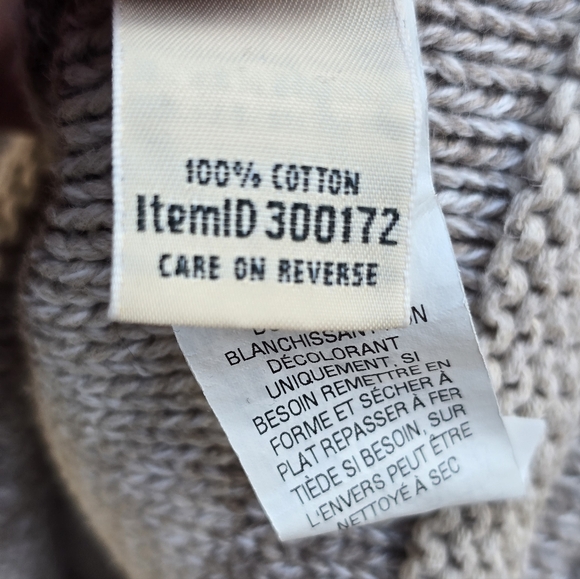 L.L. Bean 100% Cotton Women's Striped Crew Neck Knit Sweater Size M Style 300172 - Picture 4 of 5